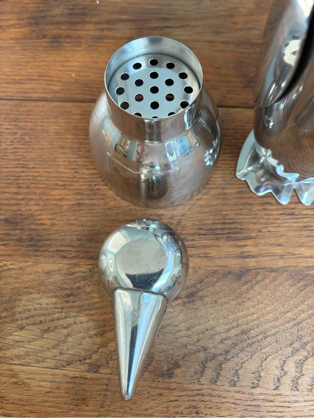 Adorable Tuxedo Penguin-Shaped Stainless Steel Cocktail Shaker- Like New